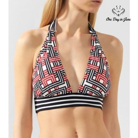 Gottex Retro Halter Bikini Top Size 8 - Picture 1 of 4